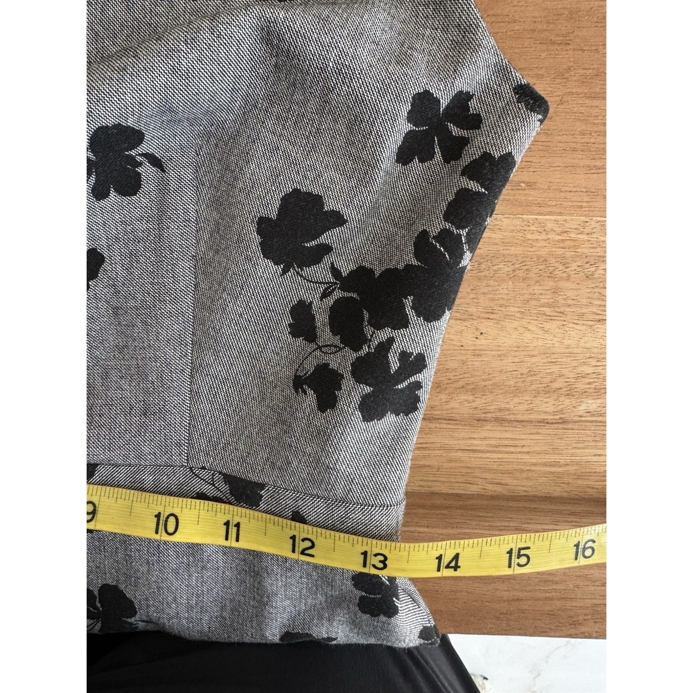 Ann Taylor Grey Black Floral Sheath Dress Size‎ 4 - Picture 8 of 9